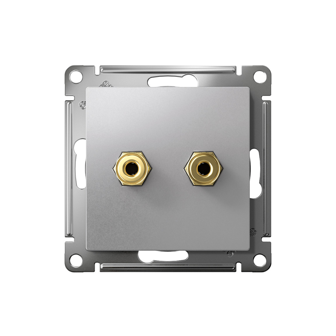 systeme electric atlasdesign, розетка аудио 2-я алюминий atn000387