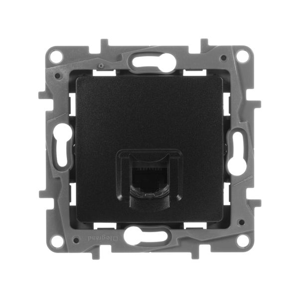 legrand etika розетка компьютерная 1-я rj-45 utp 8 контактов 1 выход 6 кат. антрацит