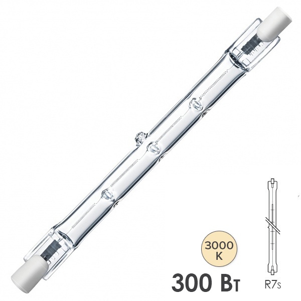 Лампа галогенная линейная HL117 R7S 300Вт  (114,2mm) Foton