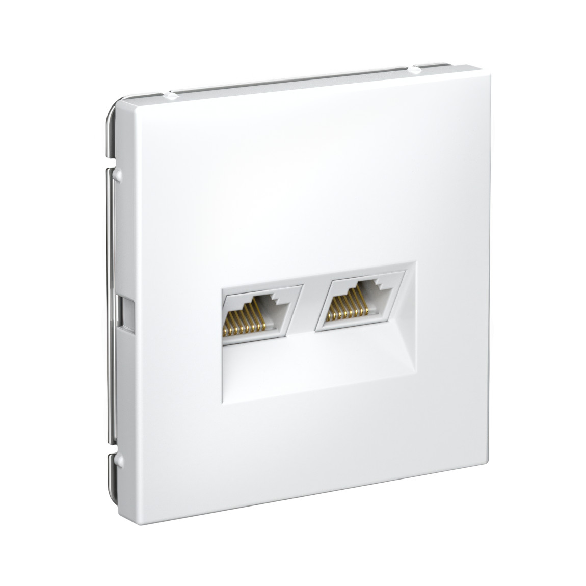 system electric artgallery розетка компьютерная 2xrj45 6е кат. белый gal000188