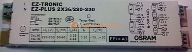 Электронное пускорегулирующее устройство ЭПРА EZ-PLUS 2х36/4x18 для ламп T8/G13 (A53290700DG) Osram