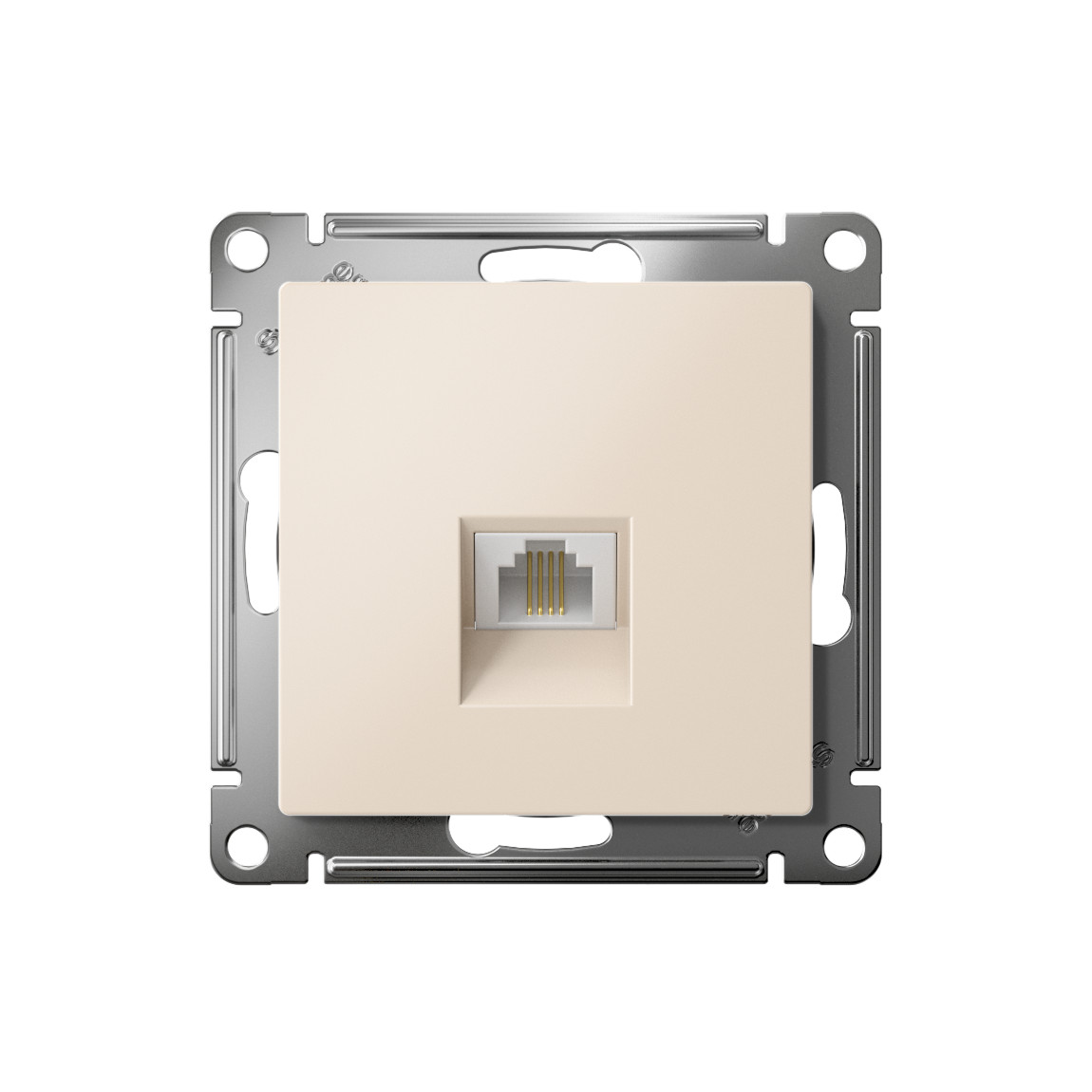 systeme electric atlasdesign, розетка телефонная 1-я rj11 бежевый atn000281