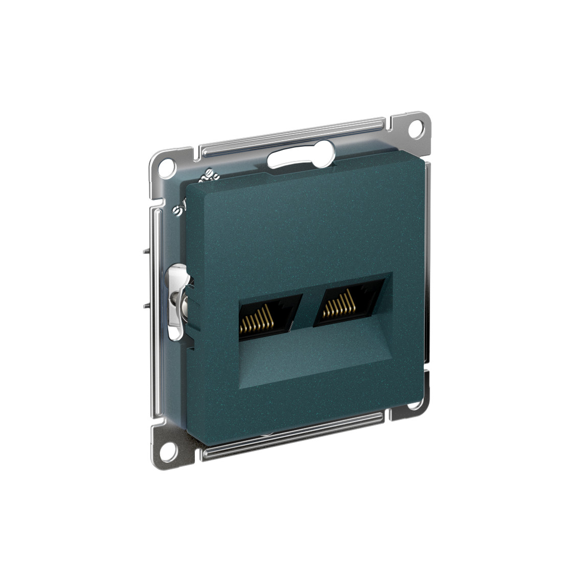 systeme electric atlasdesign розетка двойная rj45+rj45 5е кат. изумруд