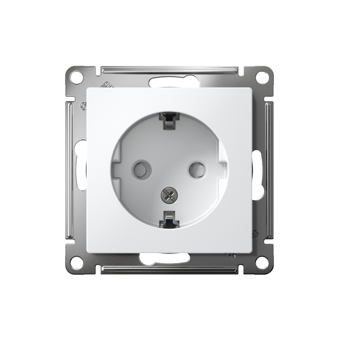 systeme electric atlasdesign розетка 1-я с заземлением со шторками лотос