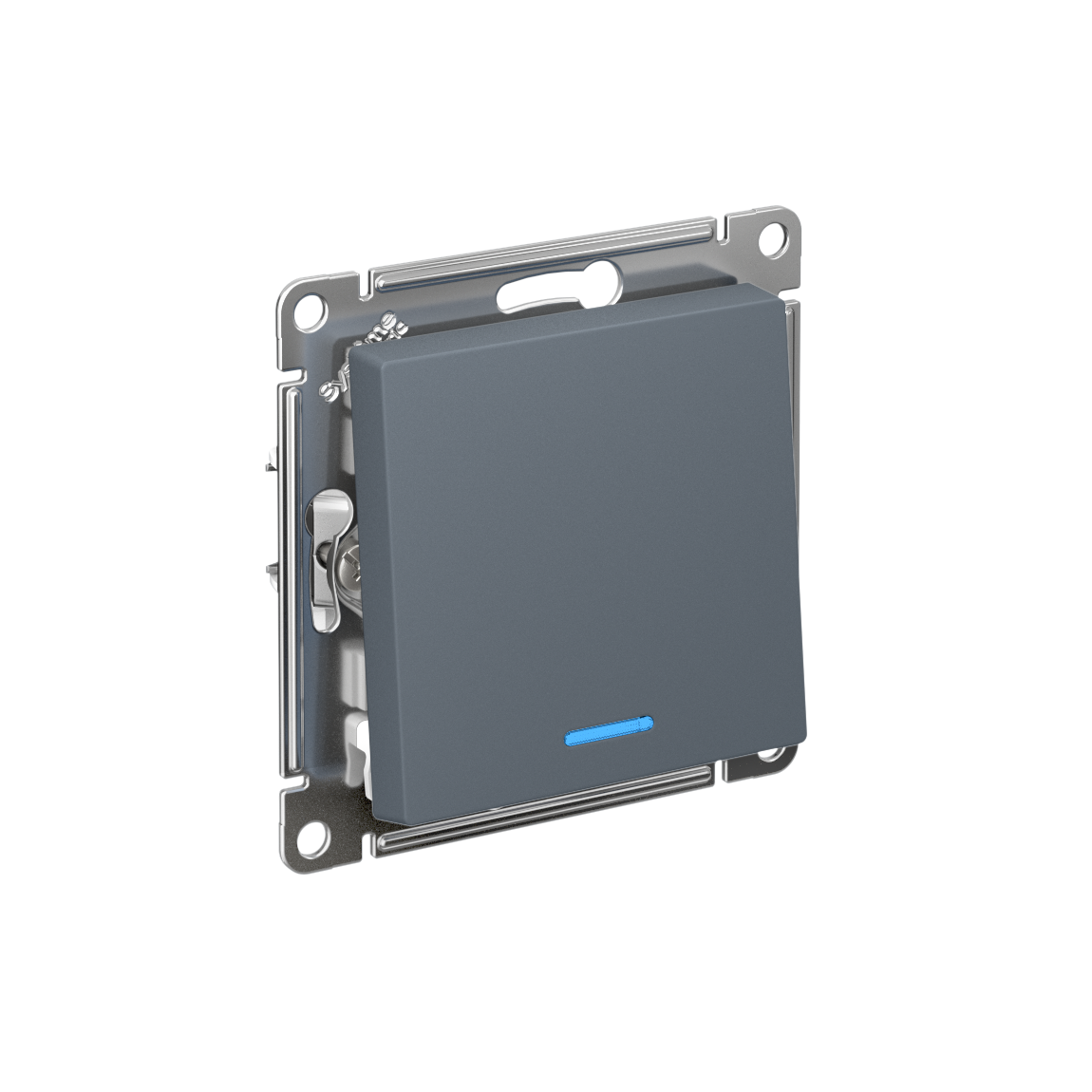 Systeme Electric ATLASDESIGN, выключатель 1-клавишный с подсветкой грифель