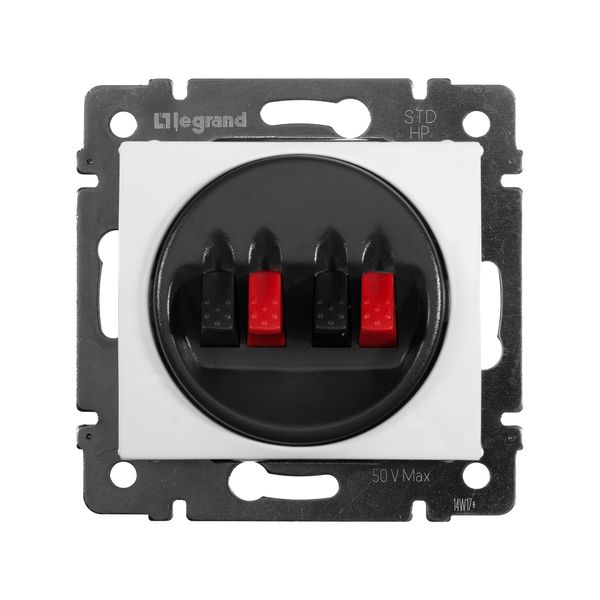 legrand valena розетка акустическая 2-я 4 контакта белая
