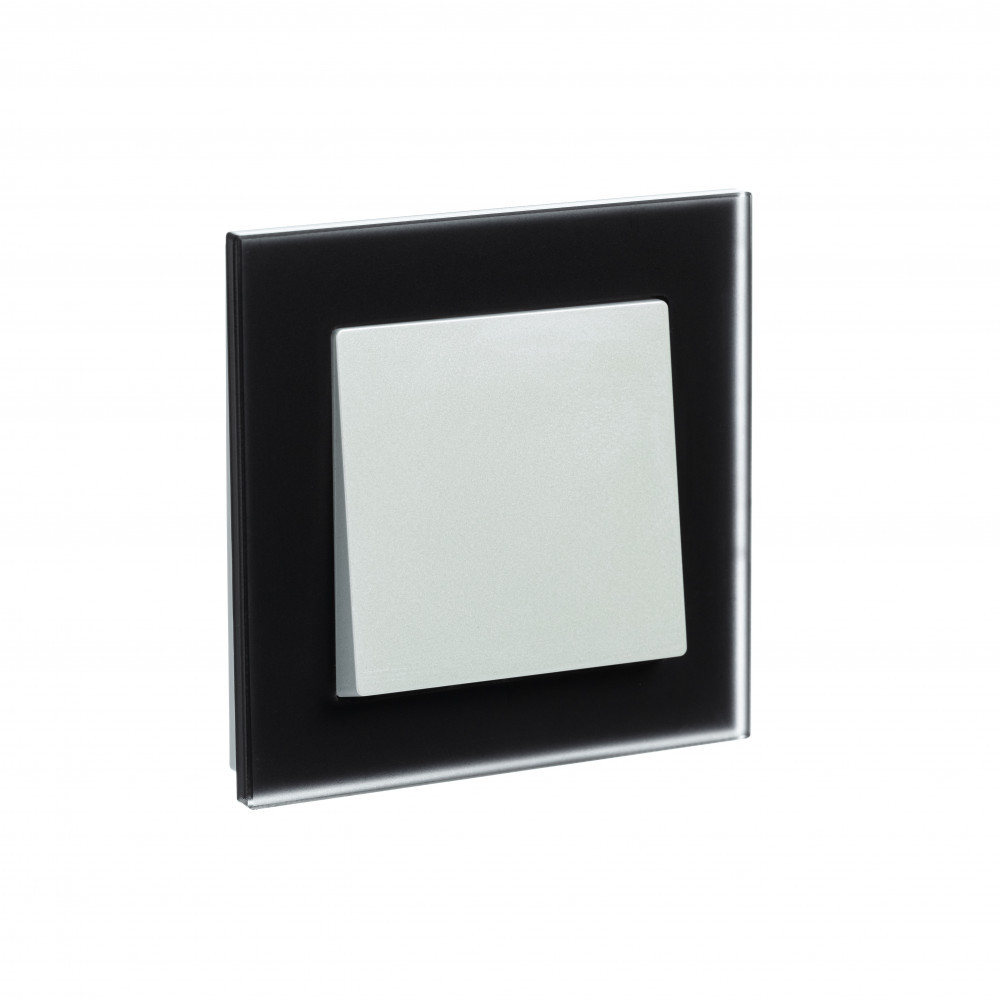 systeme electric atlasdesign nature стекло рамка 1-я универсальная матовый черный  atn331001