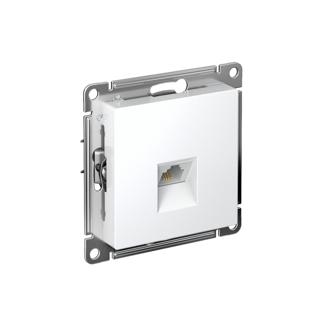 systeme electric atlasdesign, розетка телефонная 1-я rj11 белый atn000181