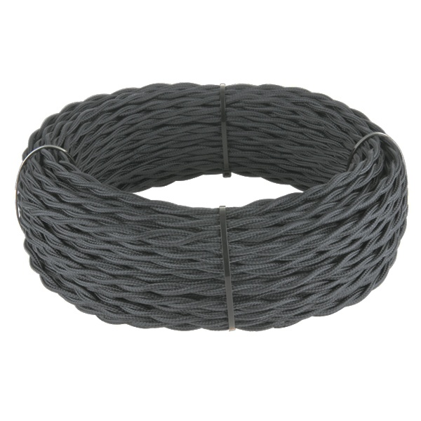 Bironi провод 2х0,75 графит матовый Гост (бух.50м.)