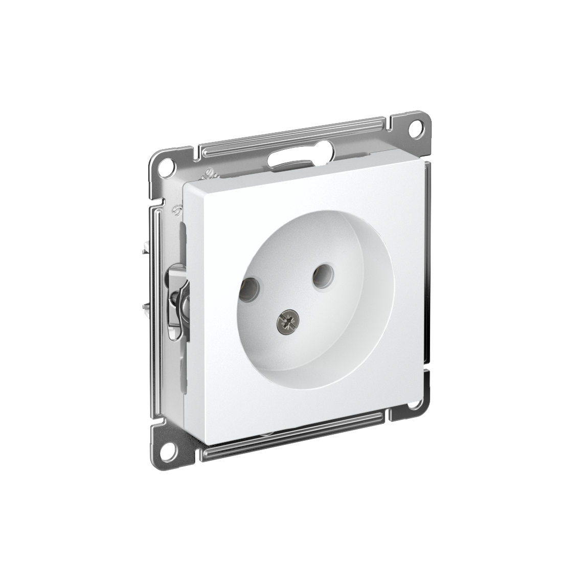 Systeme Electric ATLASDESIGN, розетка 1-я без заземления белый ATN000141										
