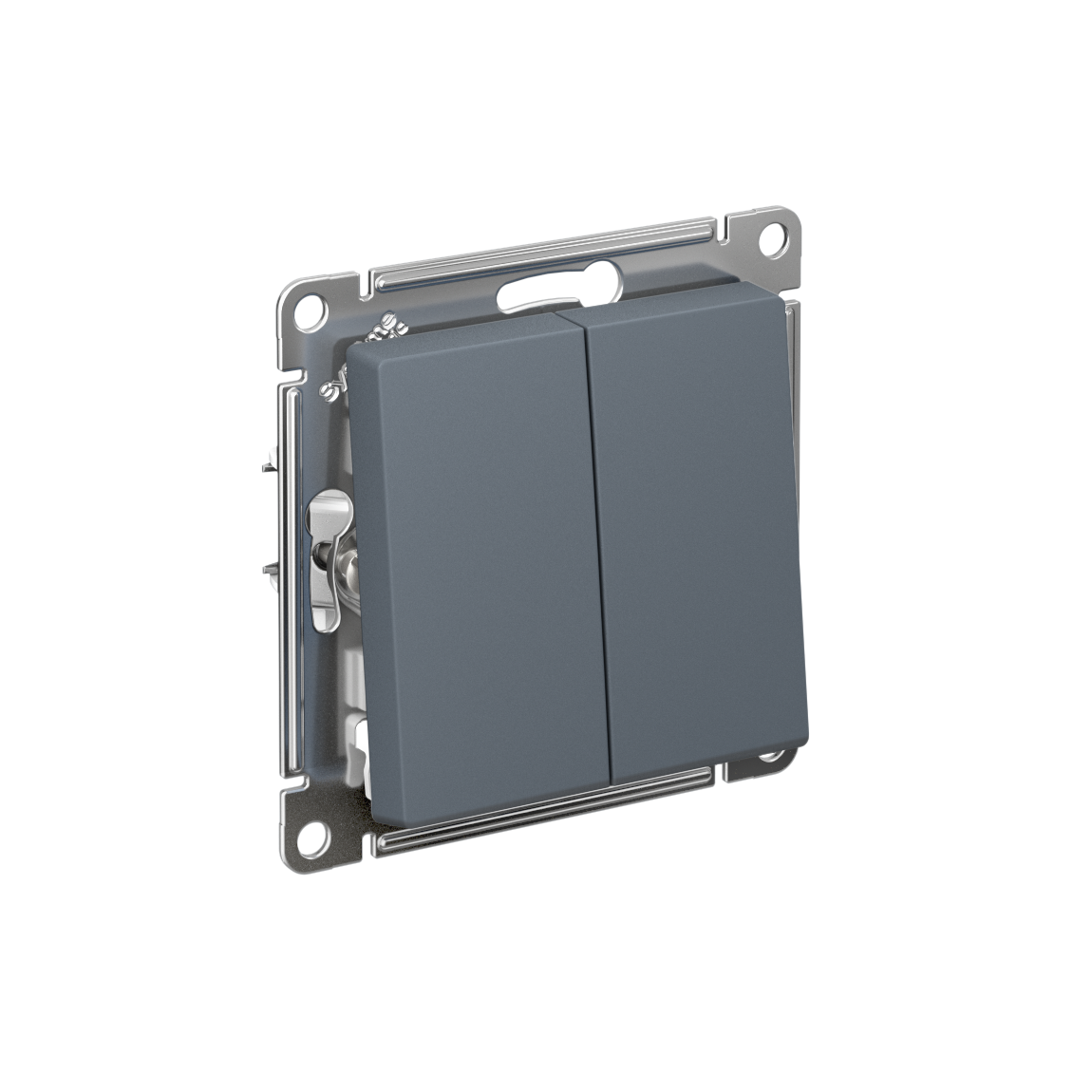 Systeme Electric ATLASDESIGN, переключатель 2-клавишный,сх.6/2, 10А грифель