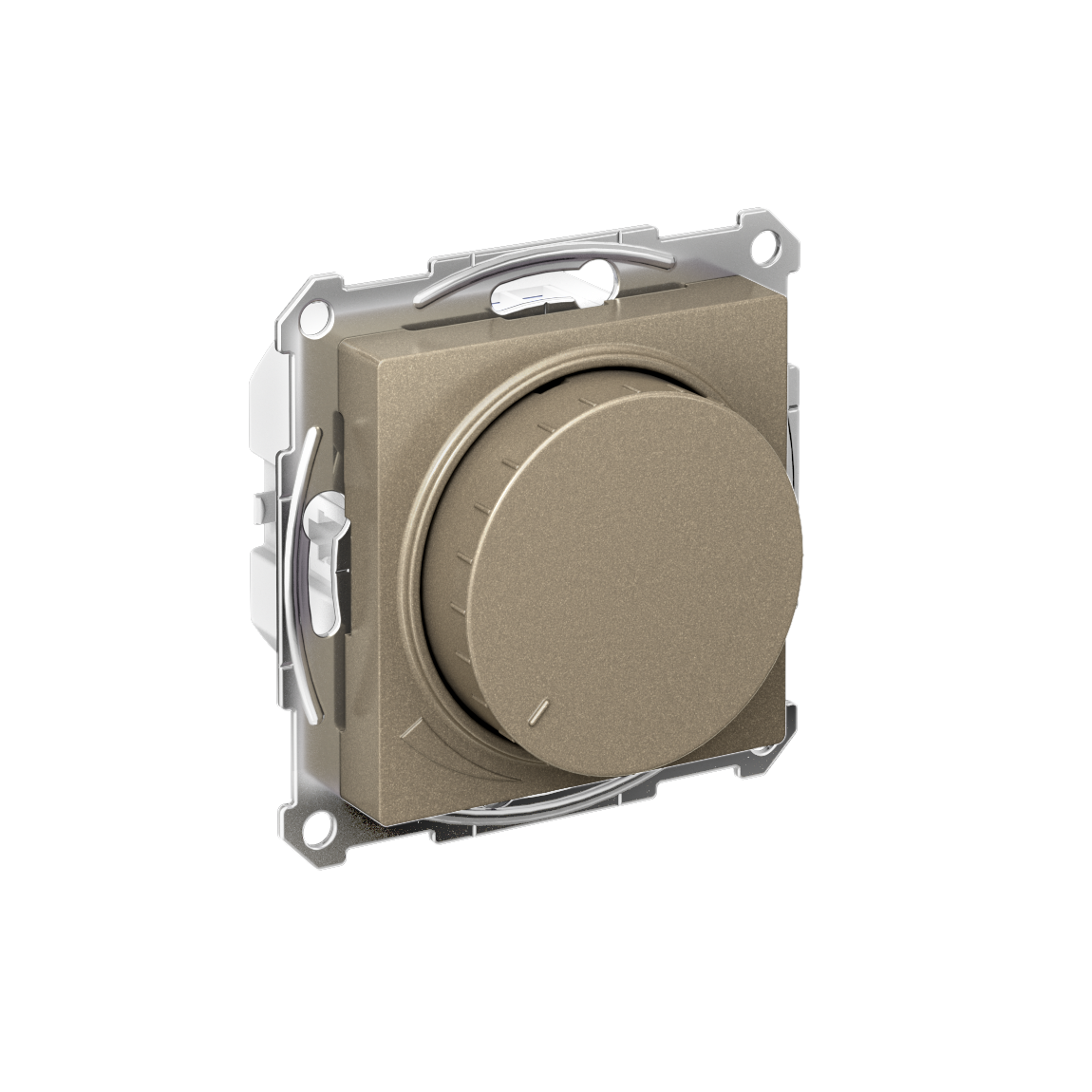 Systeme Electric ATLASDESIGN светорегулятор поворотно-нажимной 400Вт дим. led лампы шампань 