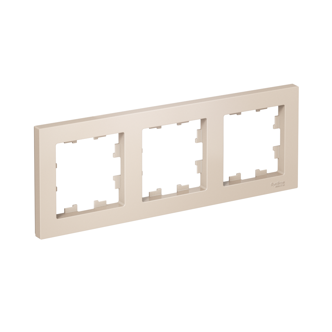 Systeme Electric ATLASDESIGN, рамка 3-я горизонтальная бежевый ATN000203