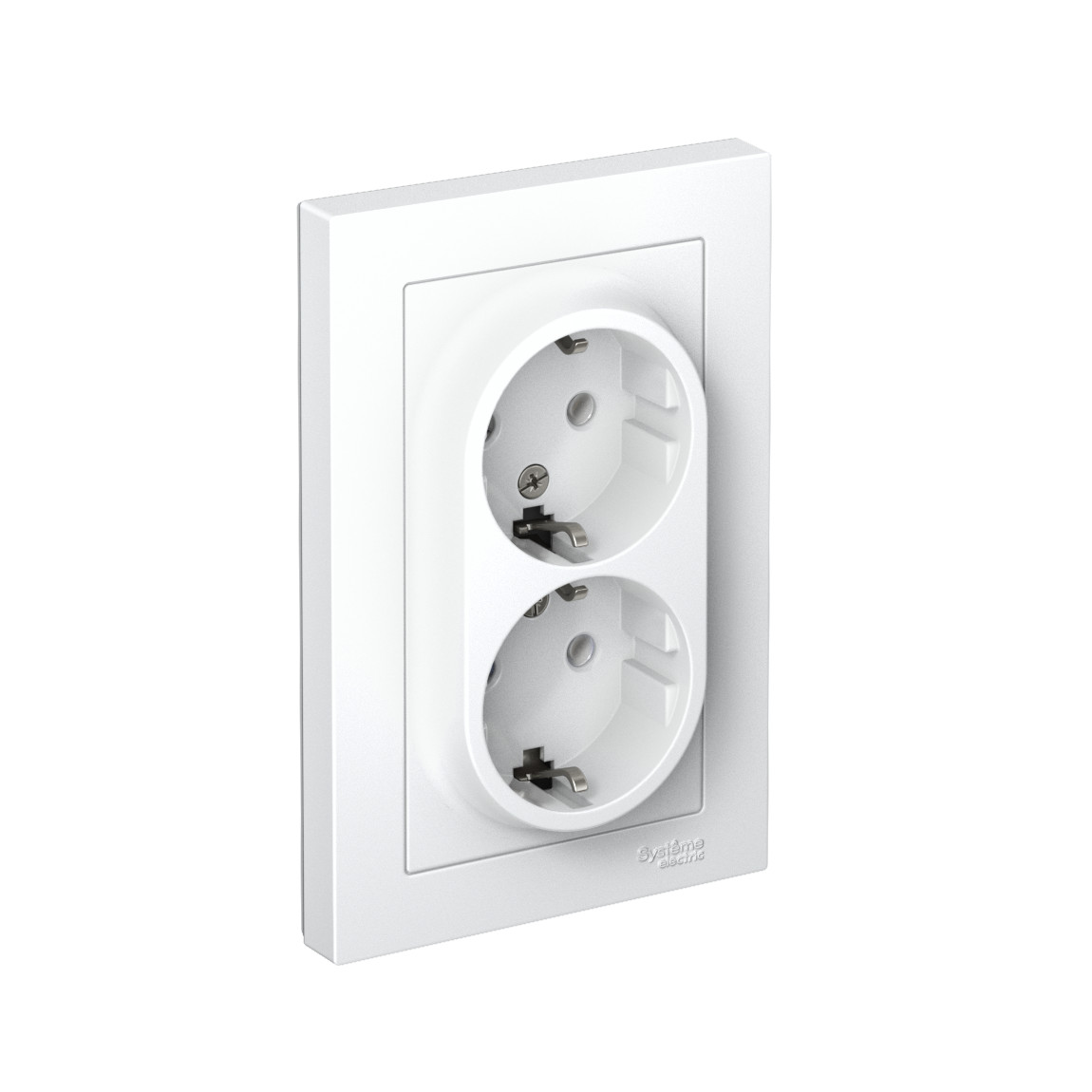 systeme electric atlasdesign розетка 2-я с заземлением лотос
