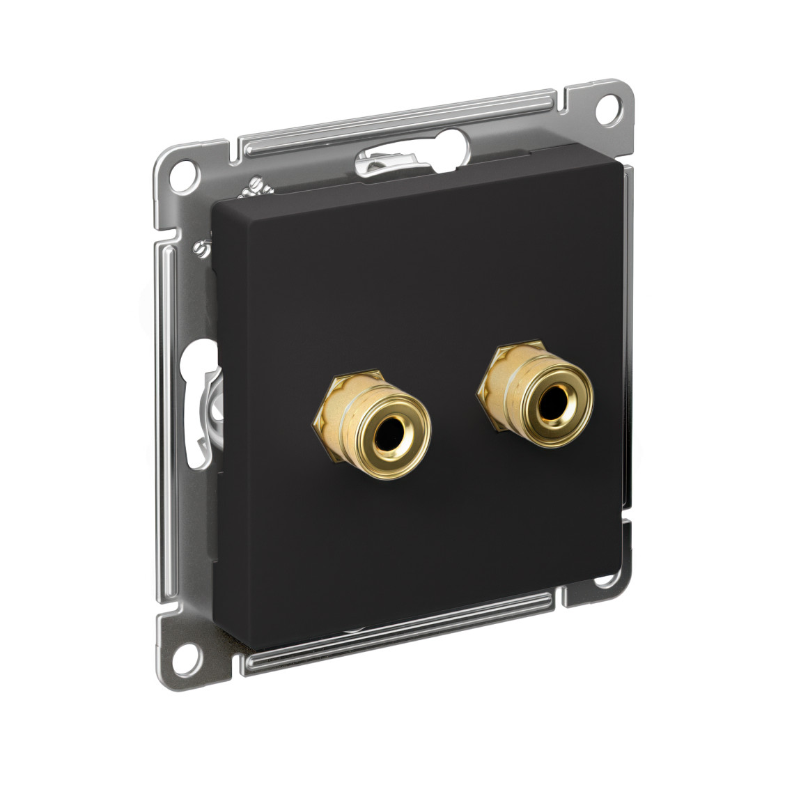 systeme electric atlasdesign розетка аудио 2-я карбон atn001087