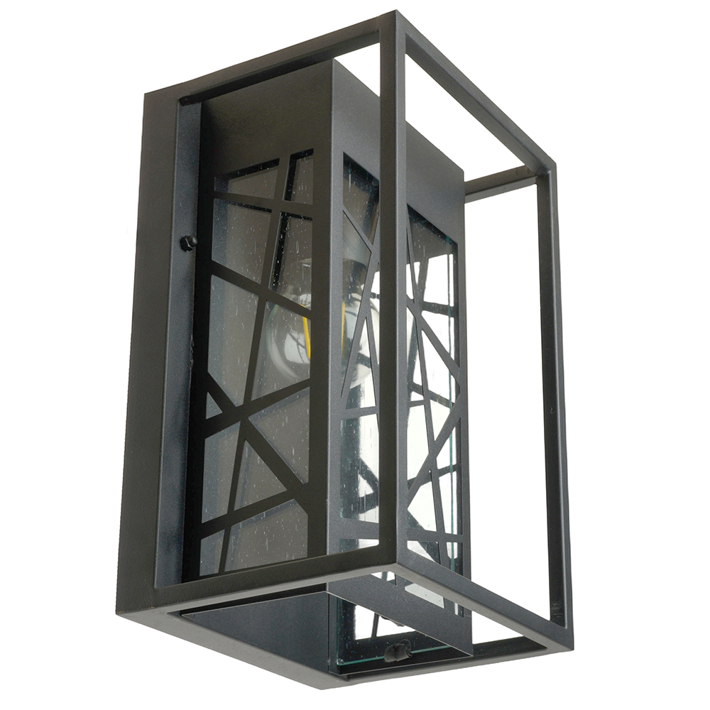 Светильник садово-парковый, 60W 230V E27 черный, PL641 (на стену)