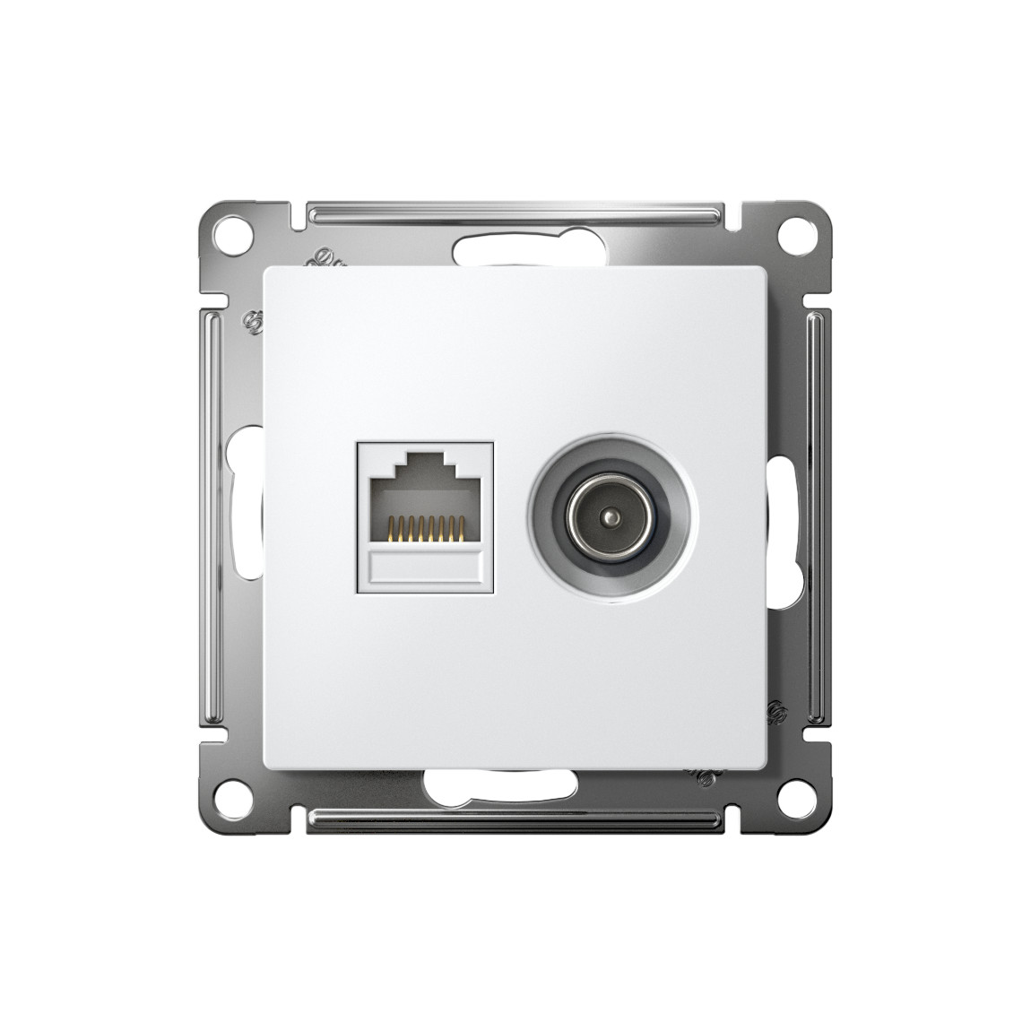 systeme electric atlasdesign розетка tv+rj45 5е кат. лотос