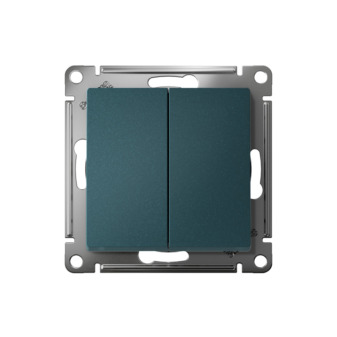 systeme electric atlasdesign переключатель 2-клавишный изумруд
