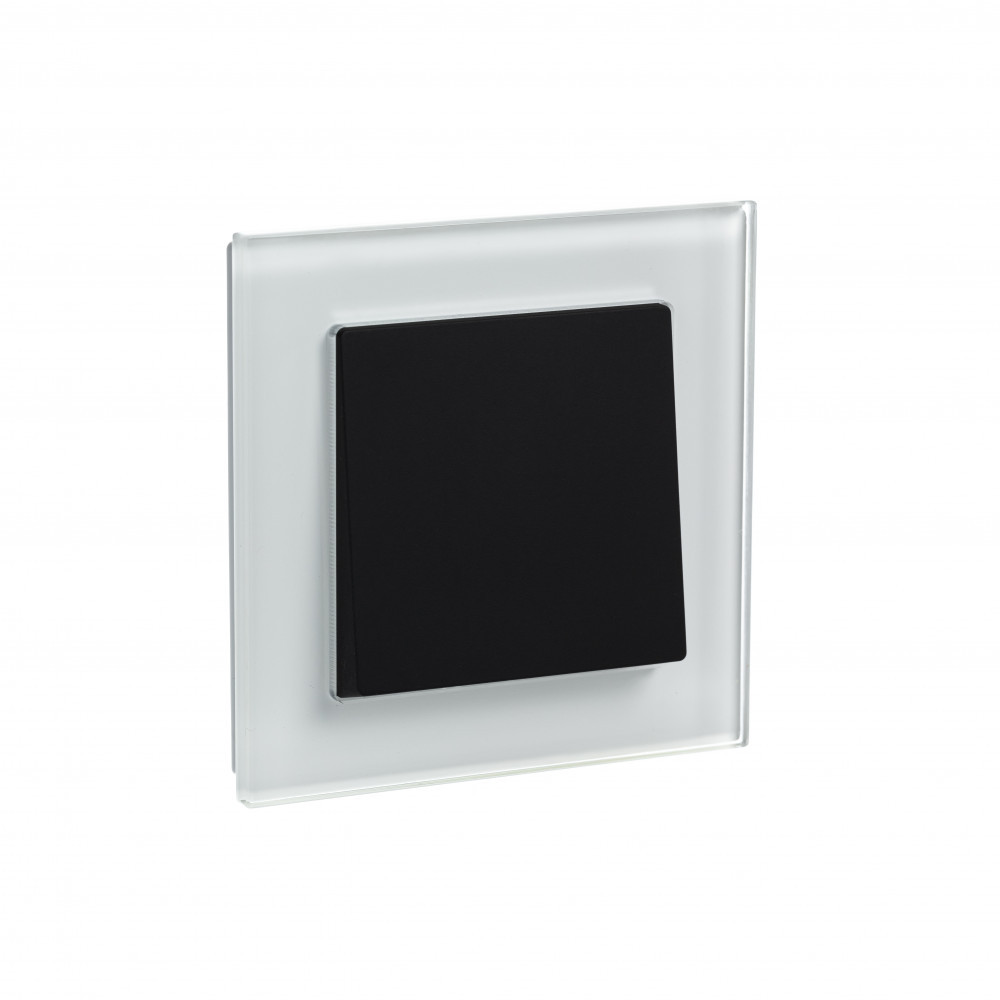 systeme electric atlasdesign, nature стекло рамка 1-я универсальная матовый белый atn330101