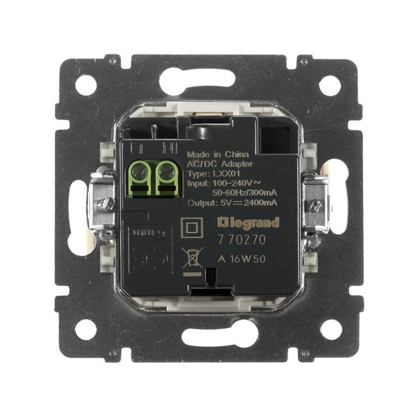 legrand valena розетка usb 2-я 1500 ма алюминий