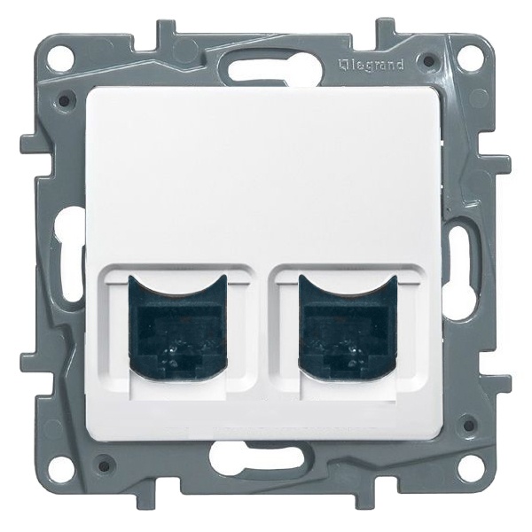 Legrand Etika розетка компьютерная 2-я RJ-45 UTP 8 контактов 1 выход 5 кат. белая