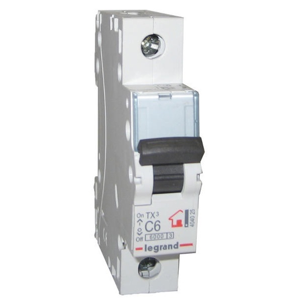 Legrand 404025 автоматический выключатель ТХ3 1P 6A 6кА тип С