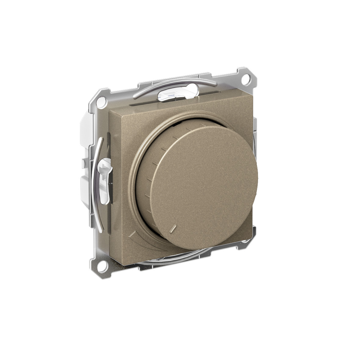 systeme electric atlasdesign светорегулятор поворотно-нажимной 400вт дим. led лампы шампань 