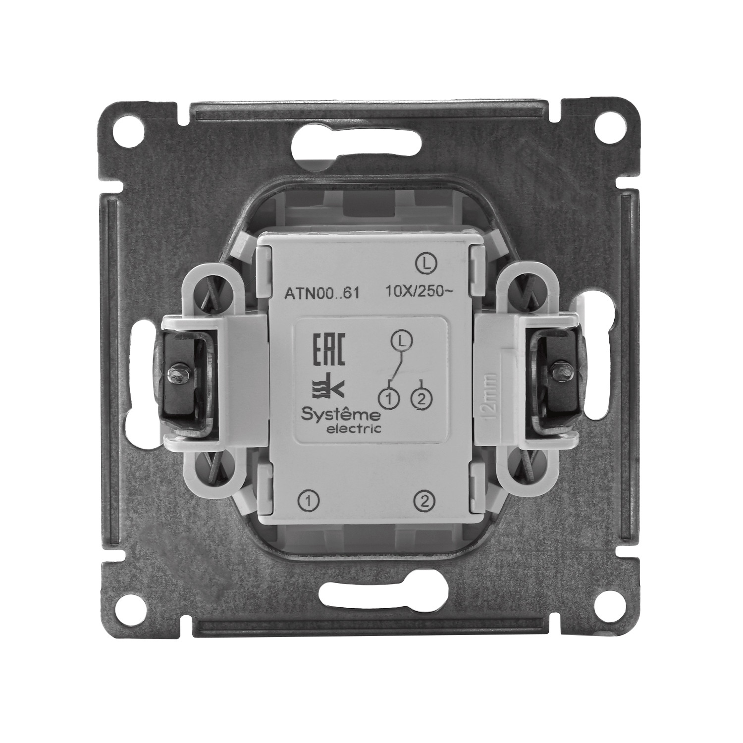 systeme electric atlasdesign, переключатель 1-клавишный белый atn000161