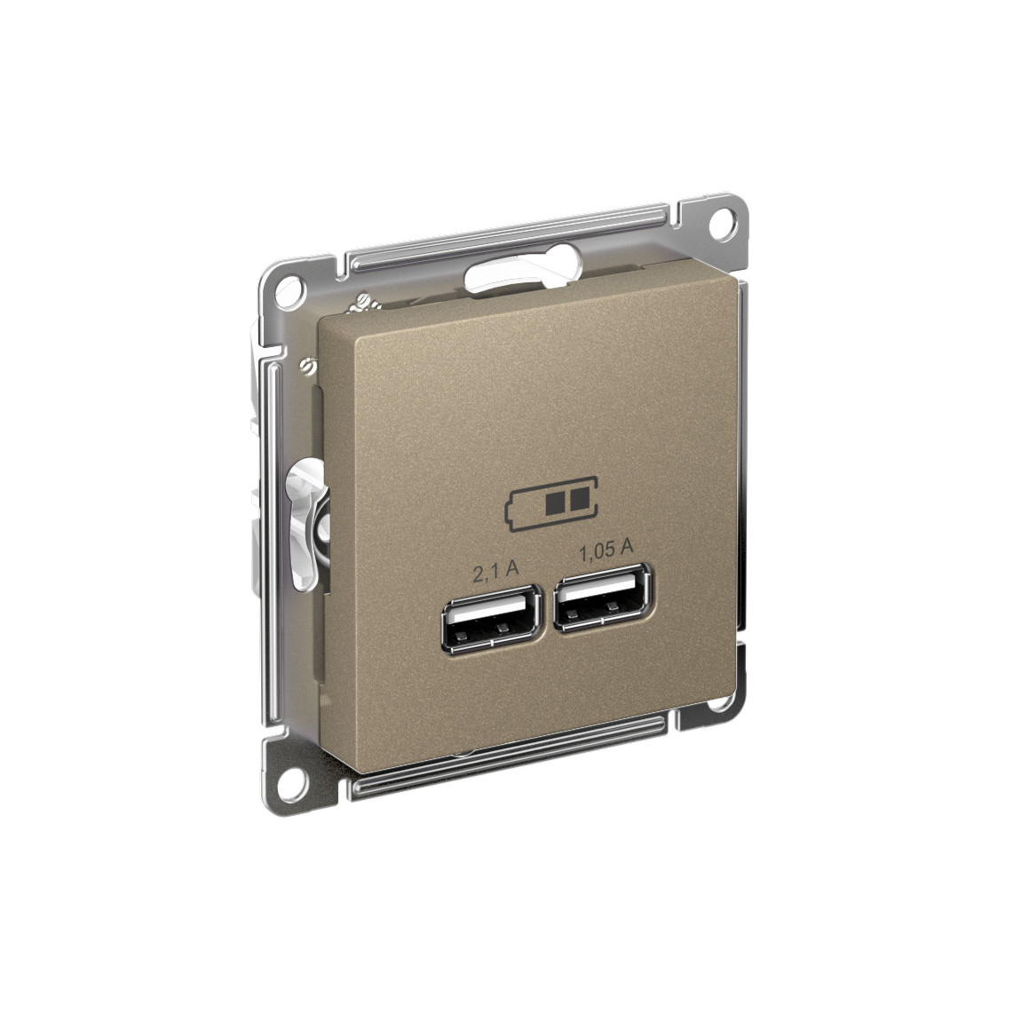systeme electric atlasdesign розетка usb двойная для зарядки шампань