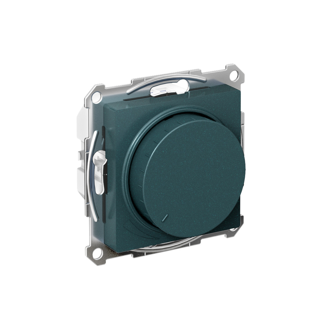 systeme electric atlasdesign, светорегулятор поворотно-нажимной 400вт дим. led лампы изумруд