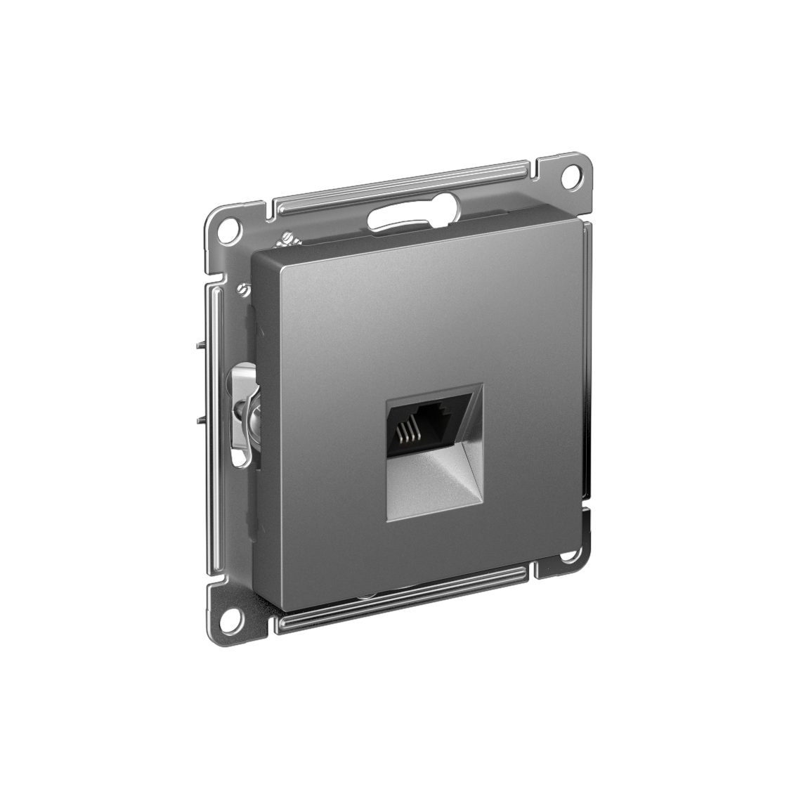 Systeme Electric ATLASDESIGN розетка телефонная 1-я RJ11 сталь