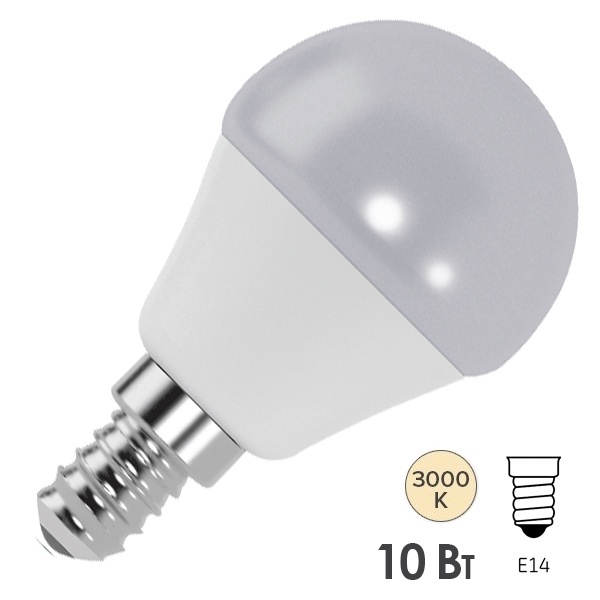  Лампа светодиодная шарик Osram LED Value LVCLP75 10SW/830 3000K 220V E14 тепло-белый свет 4058075579712