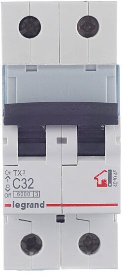 legrand 404045 автоматический выключатель тх3 2p 32a 6ка тип с