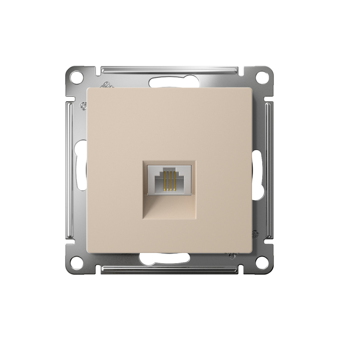 systeme electric atlasdesign розетка телефонная 1-я rj11 песочный