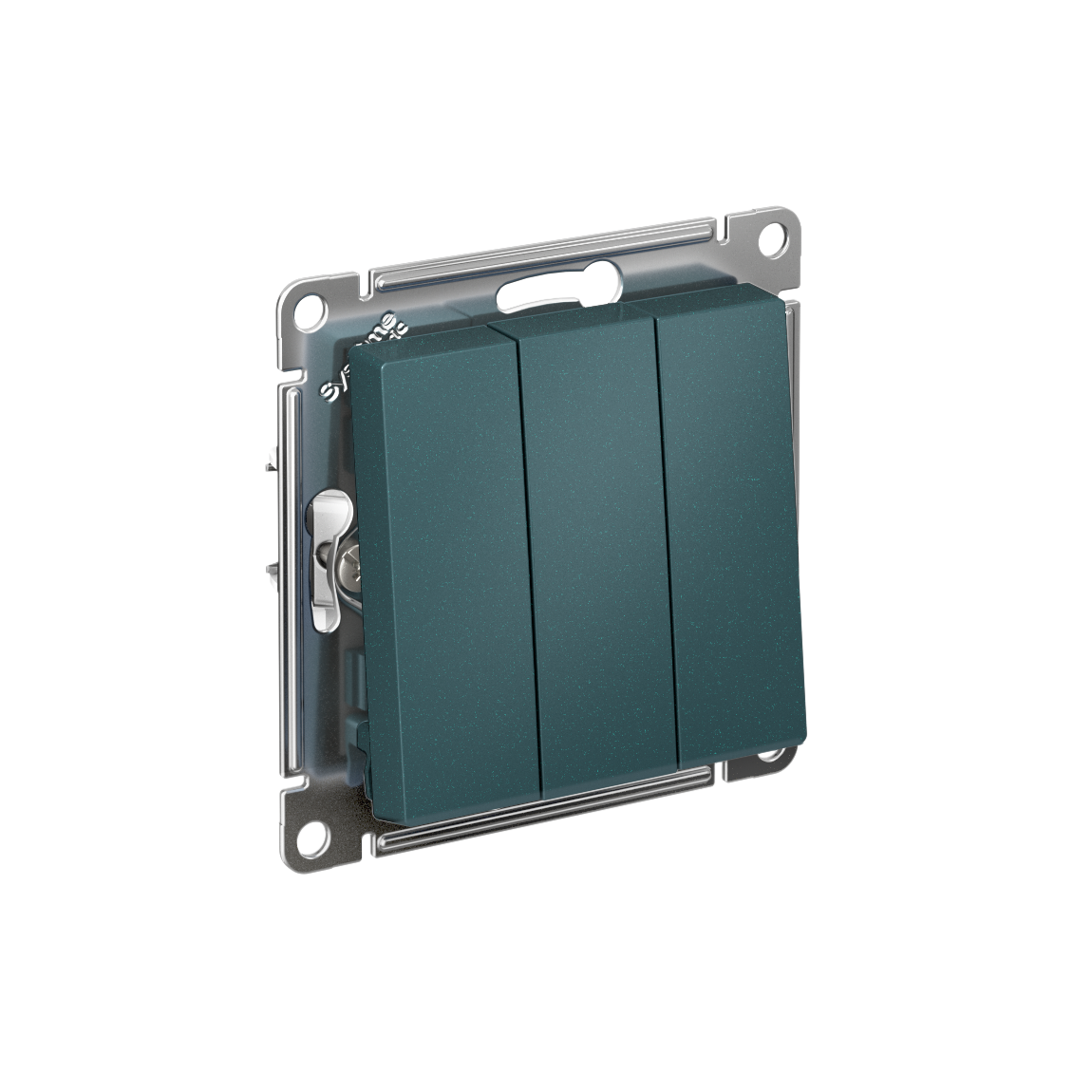 Systeme Electric ATLASDESIGN выключатель 3-клавишный изумруд