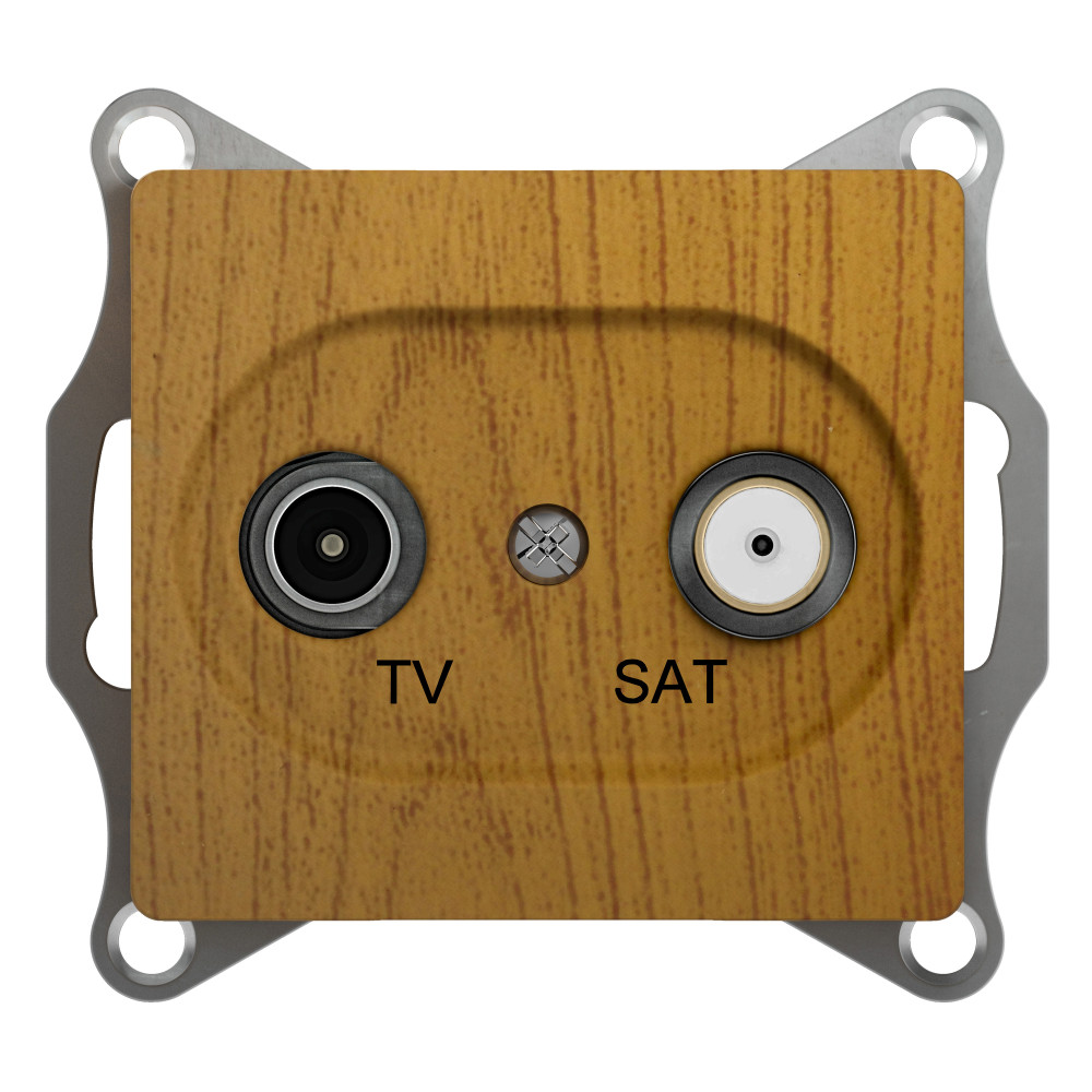 System Electric Glossa розетка TV+SAT оконечная 1dB дуб