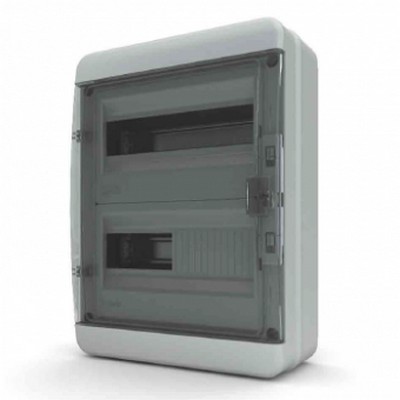 BNK 65-24-1 Tekfor  Щит навесной 24 мод. IP65, прозрачная черная дверца