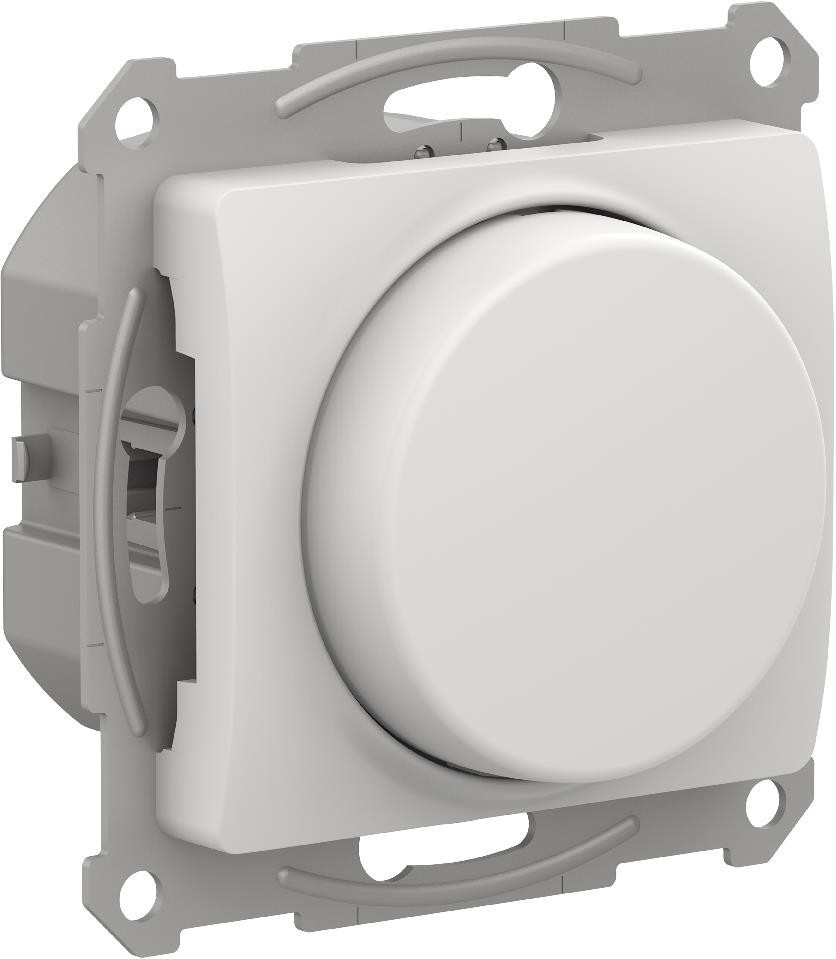 System Electric Glossa светорегулятор поворотно-нажимной 10-400 Вт/ВА, для LED 3-150 Вт/ВА белый