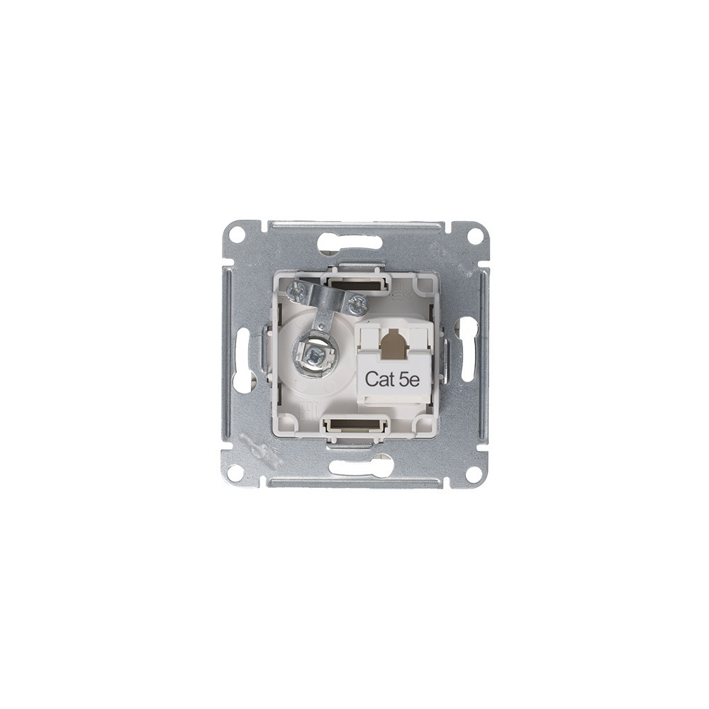 systeme electric atlasdesign, розетка tv +rj45 5е кат. алюминий atn000389