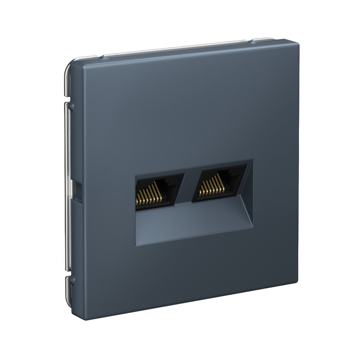 system electric artgallery розетка компьютерная 2xrj45 6е кат. грифель gal000788