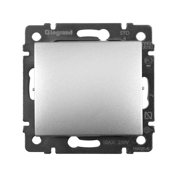 legrand valena переключатель 1 клавишный алюминий