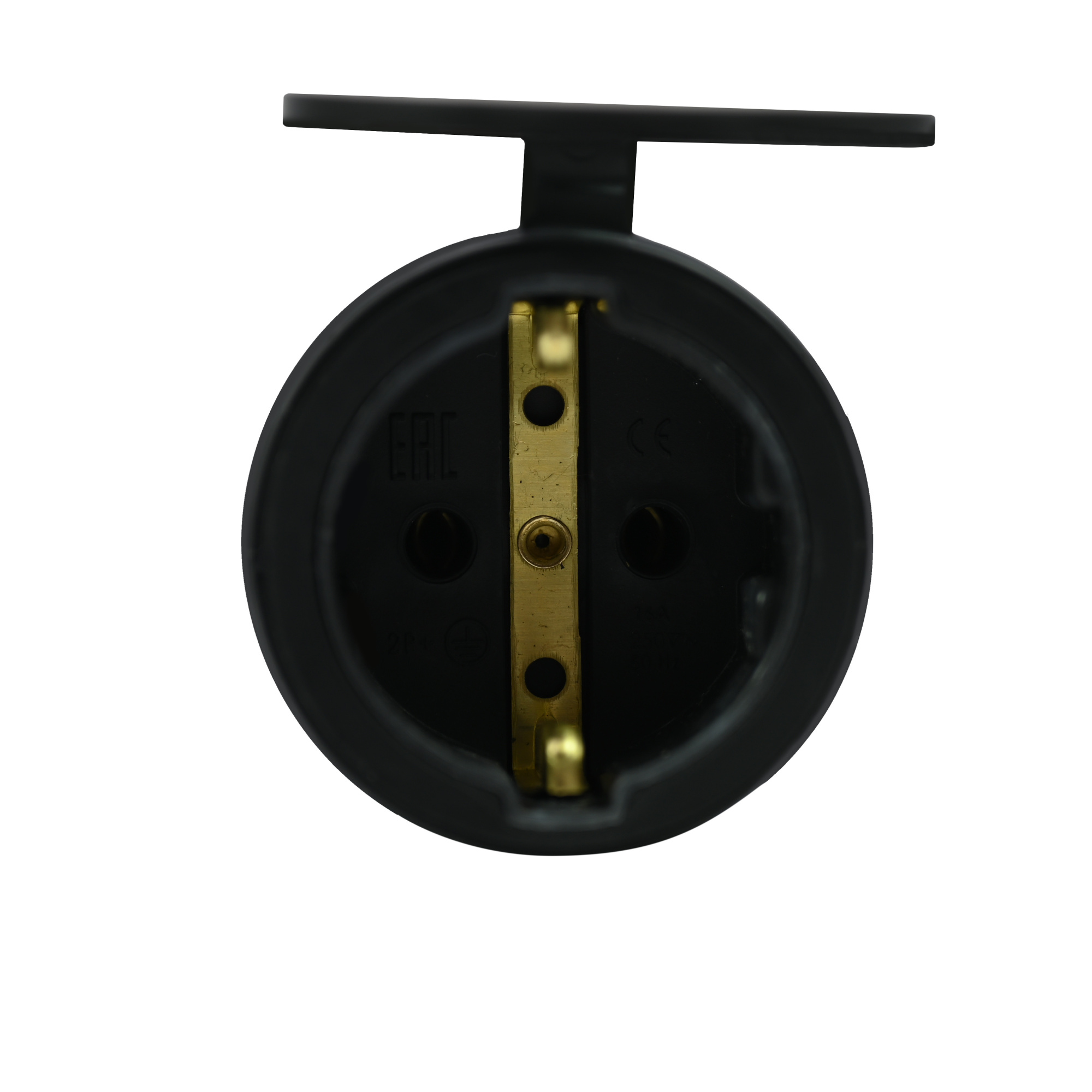 multiset розетка 2к+з кабельная каучуковая 16а/250в ip44 чёрная systeme electric