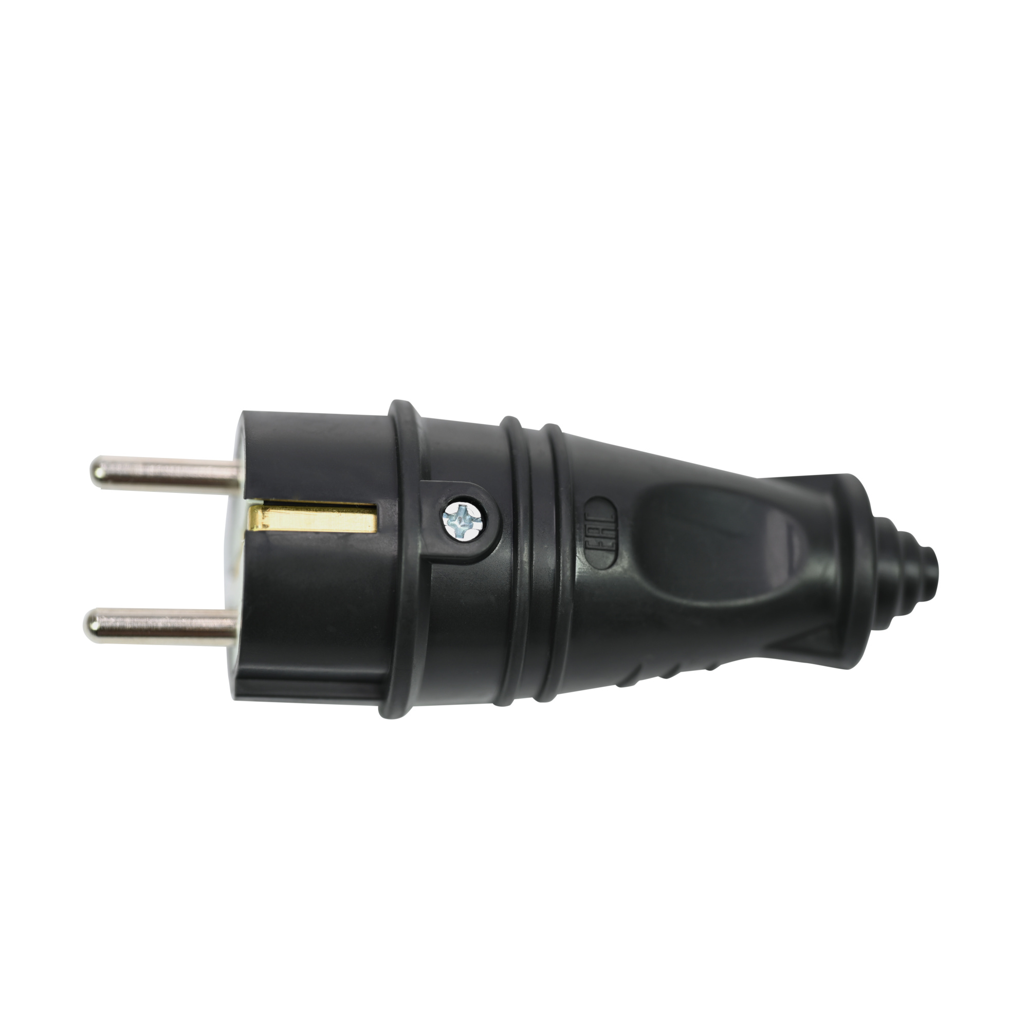 multiset вилка 2к+з прямая каучуковая 16а/250в ip44 чёрная systeme electric