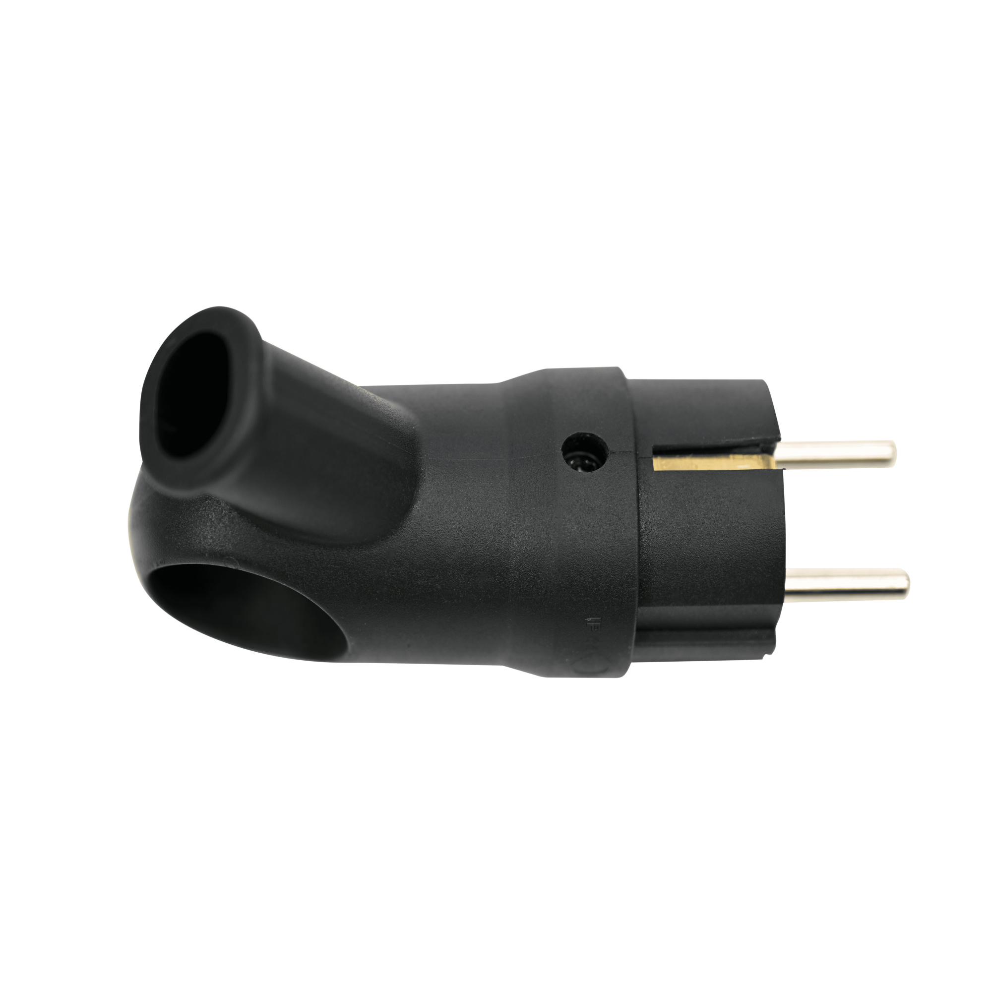multiset вилка 2к+з угловая каучуковая 16а/250в ip44 чёрная systeme electric