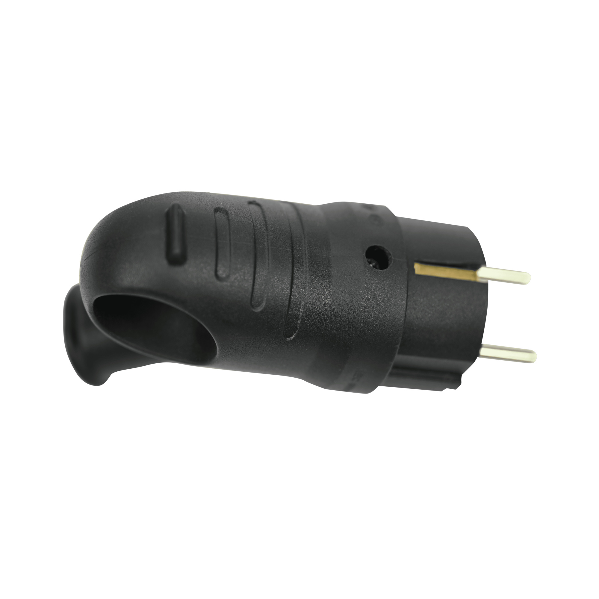 multiset вилка 2к+з угловая каучуковая 16а/250в ip44 чёрная systeme electric